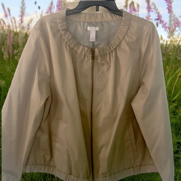 Chico's Jackets & Blazers - CHICOS TAN BOMBER STYLE SZ-3 (XL)